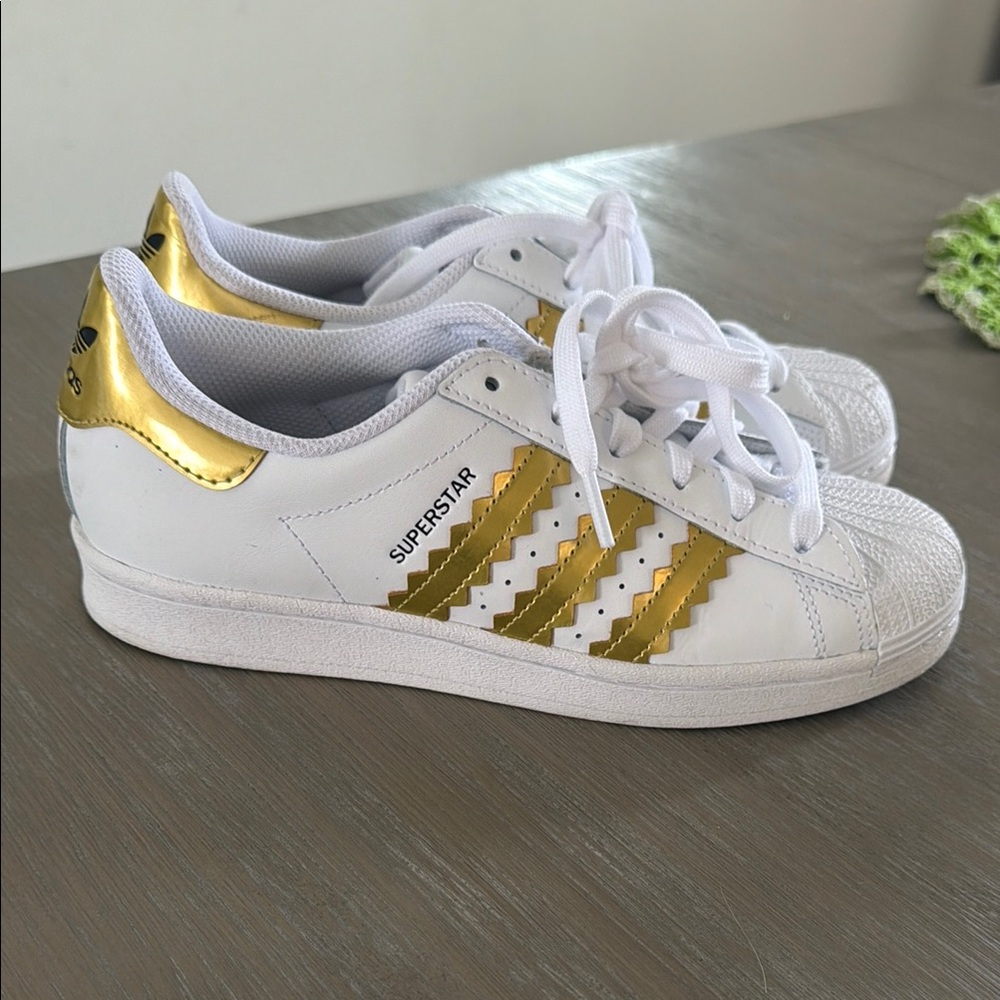 Adidas Superstar Sneakers with Gold accent - Women’s
